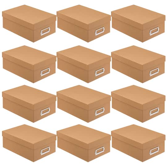 12 Pack: Kraft Memory Box by Simply Tidy™